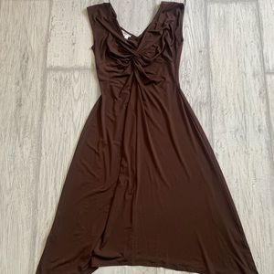2/$20 Brown handkerchief hem y2k dress Size 4